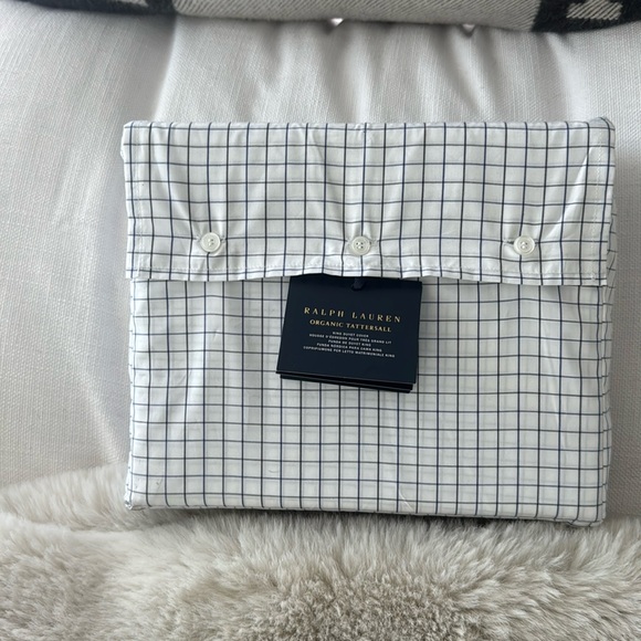 RALPH LAUREN Home Organic Cotton Tattersall Timeless Check Duvet Cover - Queen